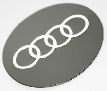 Наклейки на диски, колпачки 55 мм. Audi плоские